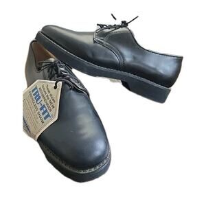 VTG WEINBRENNER SZ 6.5 Oxford Dress Shoes Black Leather New With Tags